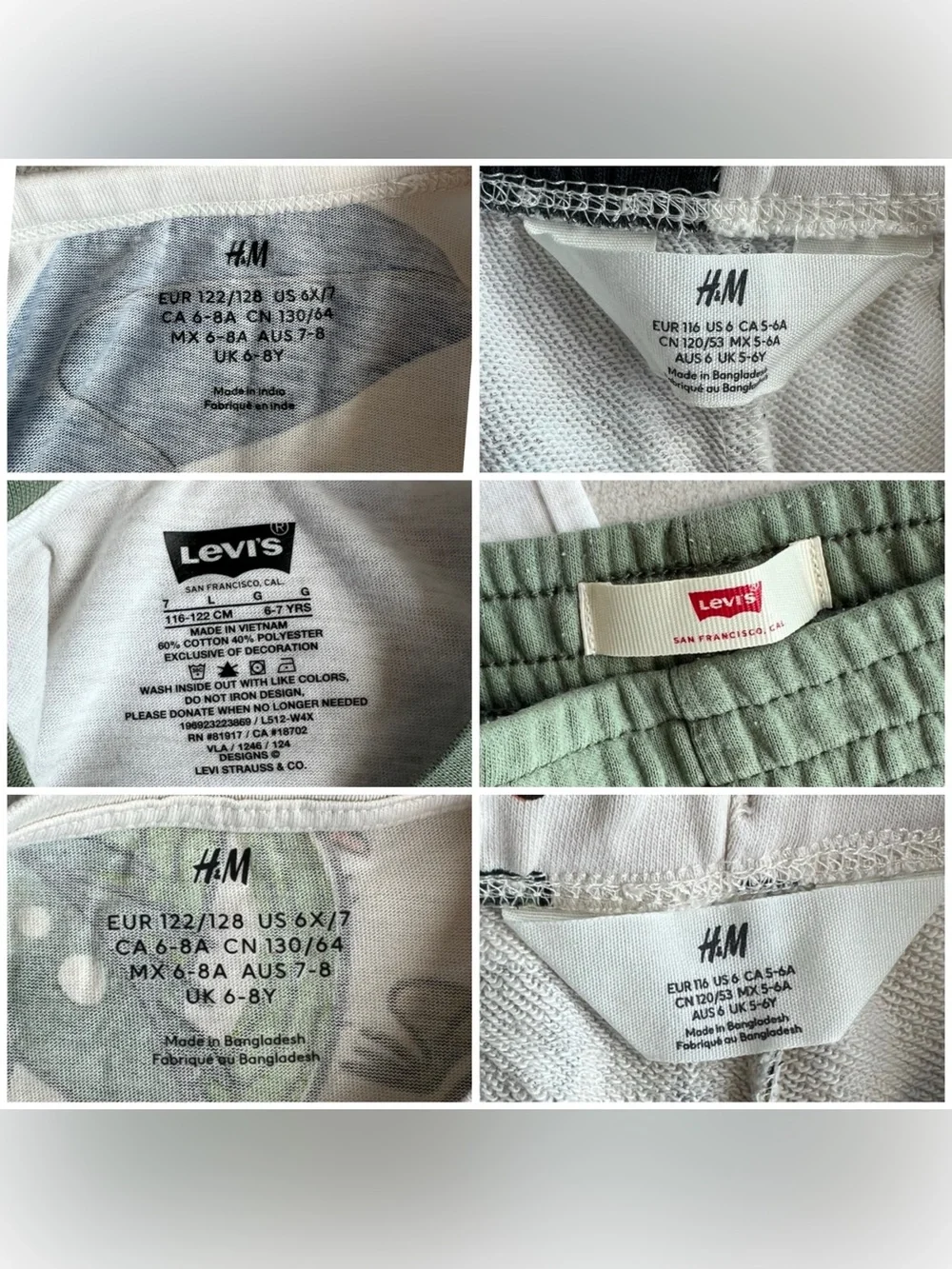 Boy clothes bundle: 3 sets of matching t-shirts & shorts